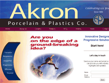 Tablet Screenshot of akronporcelain.com